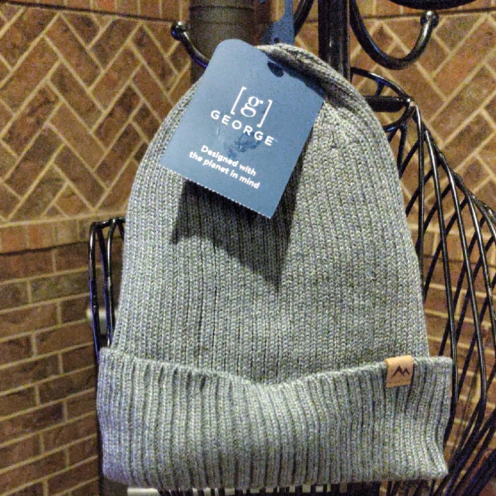 George Charcoal Gray Heather Rib Beanie